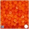 BeadTin Orange Frosted w/White Swirls 8mm Round Plastic Craft Beads (300pcs)